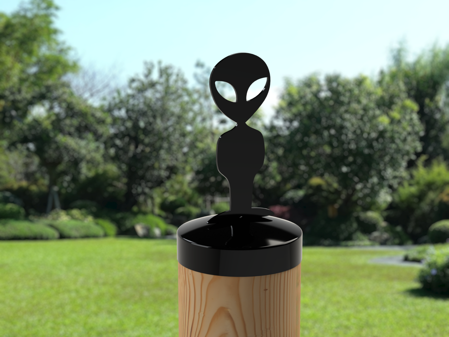 Alien, Round Post Cap (4x4 Round Post Size) - Madison Iron and Wood