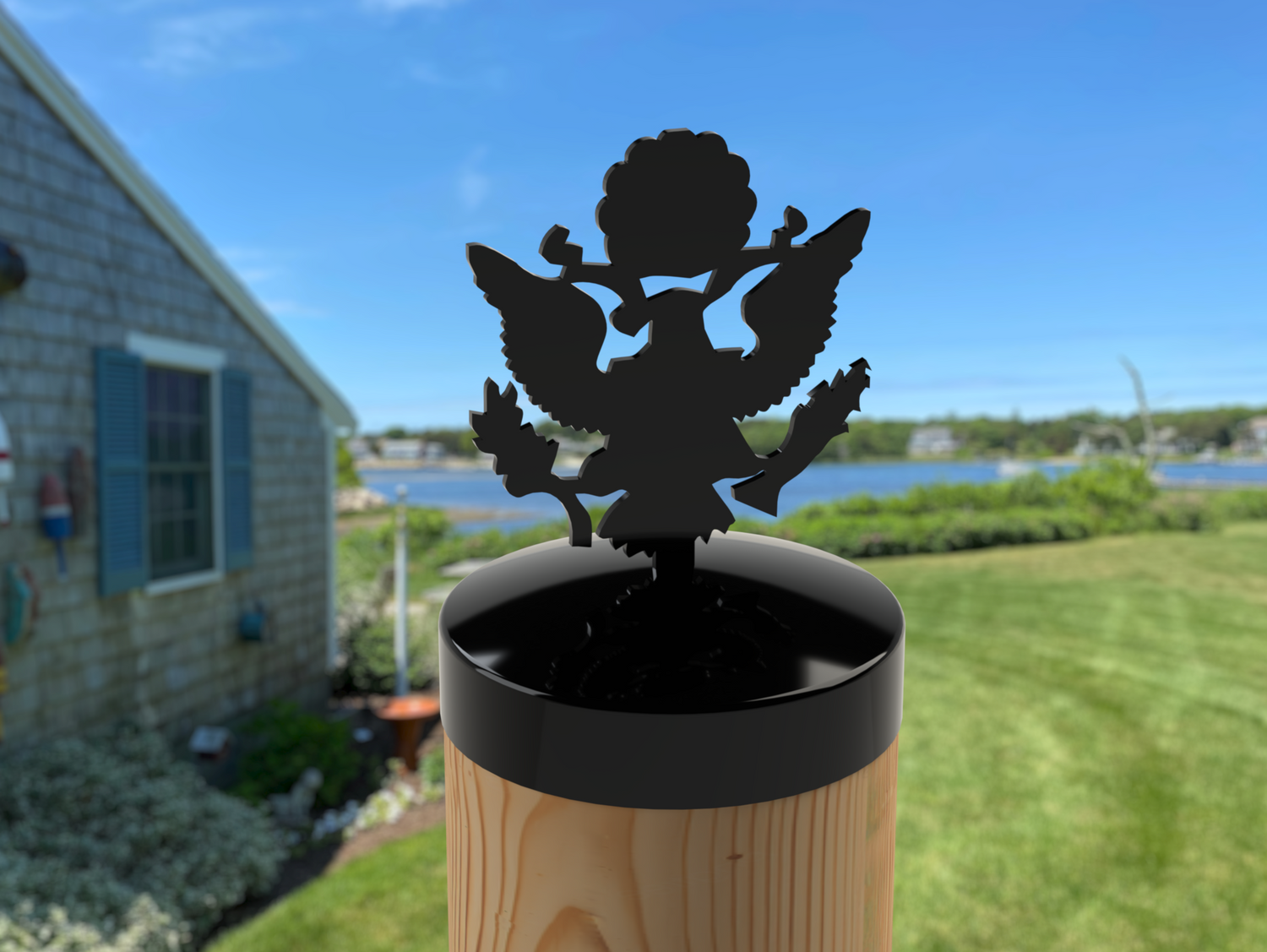 Army Logo, Round Post Cap (4x4 Round Post Size) - Madison Iron and Wood