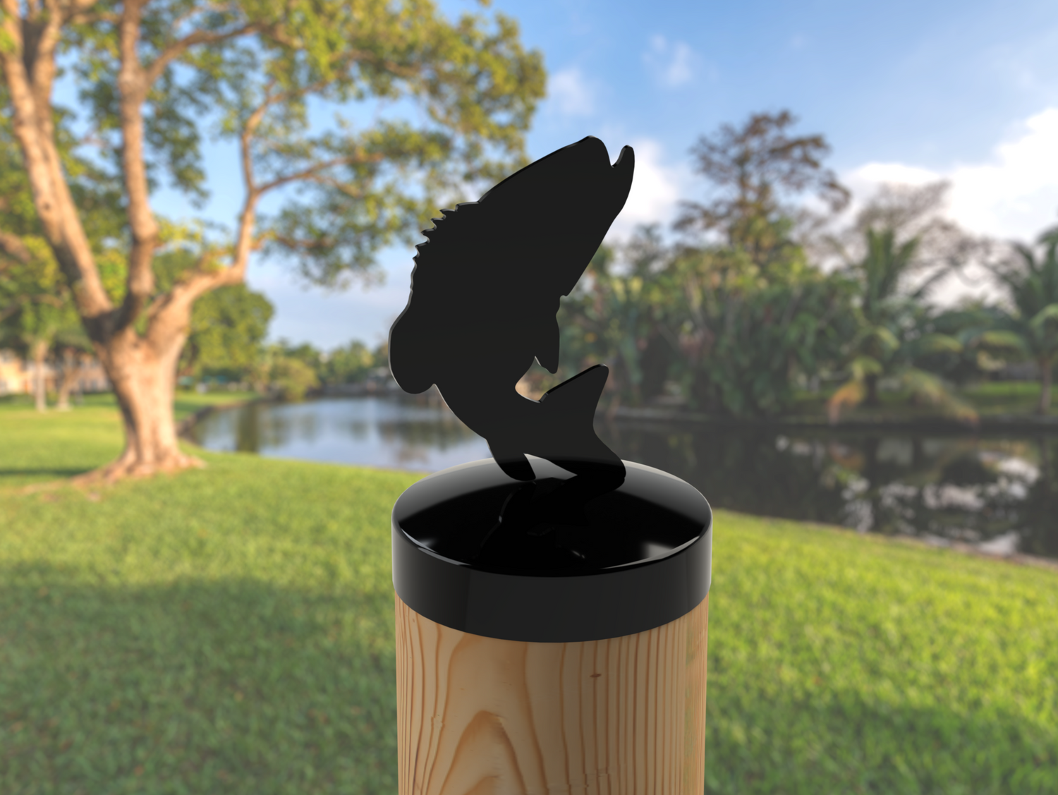 Bass, Round Post Cap (4x4 Round Post Size) - Madison Iron and Wood