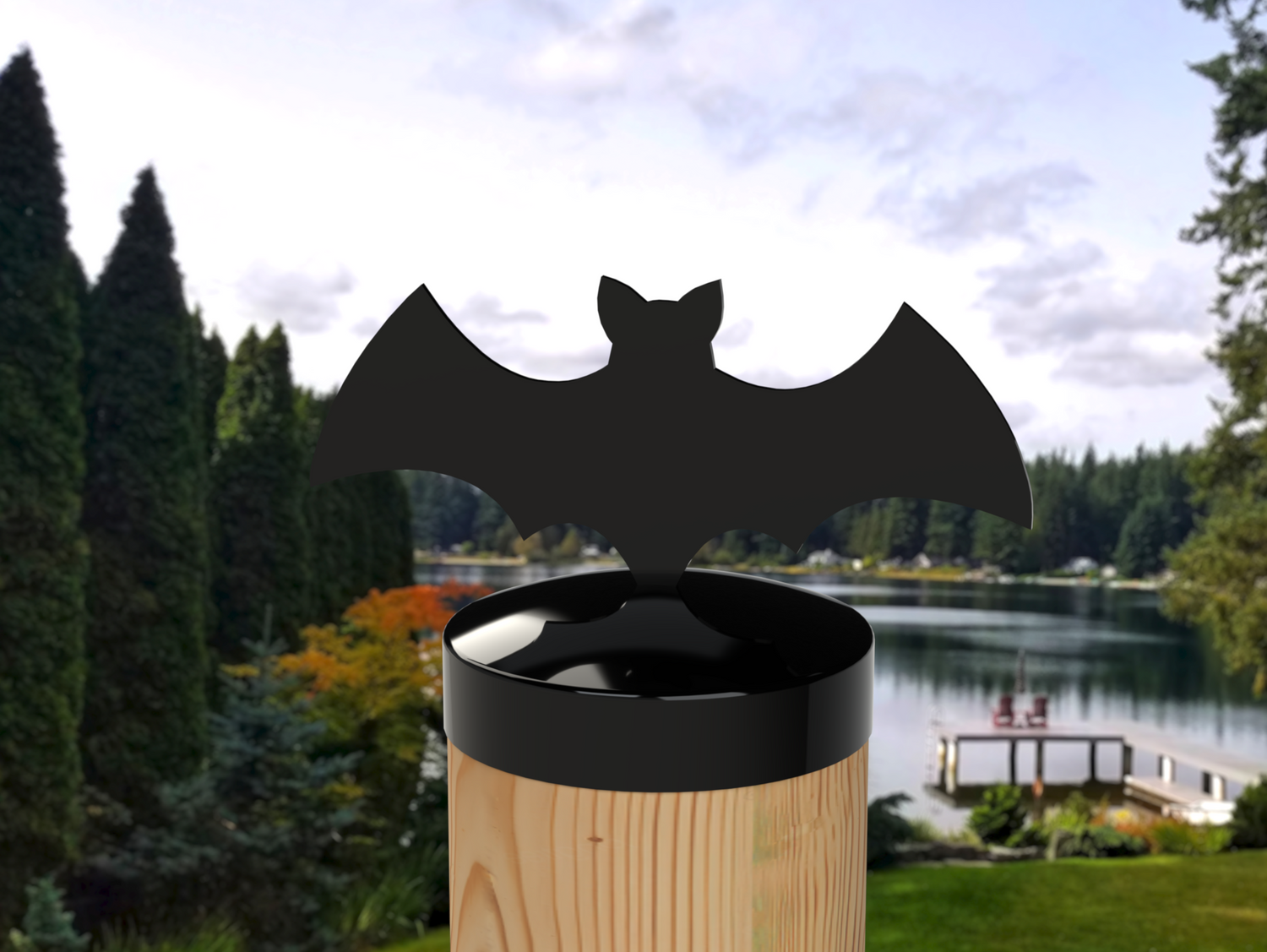 Bat, Round Post Cap (4x4 Round Post Size) - Madison Iron and Wood