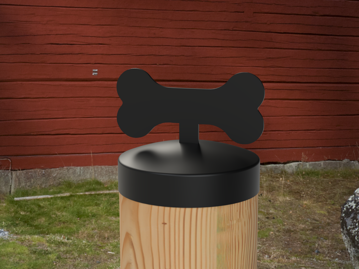 Dog Bone, Round Post Cap (4x4 Round Post Size) - Madison Iron and Wood