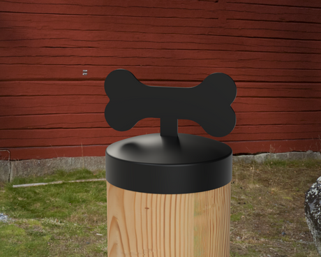 Dog Bone, Round Post Cap (4x4 Round Post Size) - Madison Iron and Wood