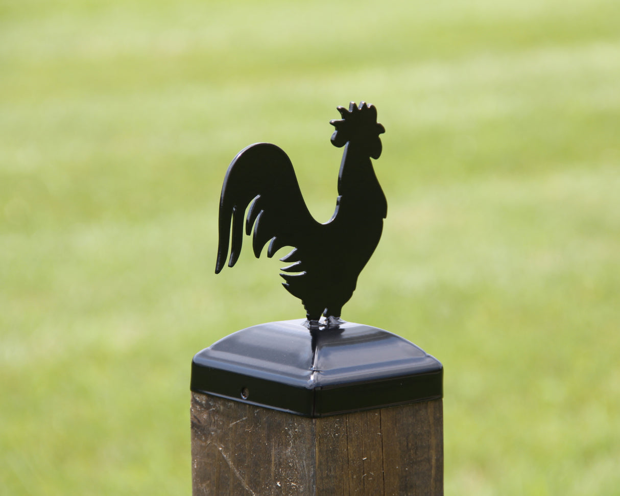 True Size 6x6 Post Cap on the Farm Finial Choice - Madison Iron and Wood