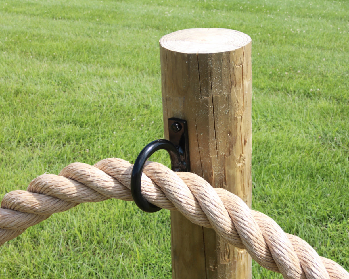 Heavy Duty Nautical Rope Ring, Narrow Body Fence Rings For Round Posts (3 sizes available)