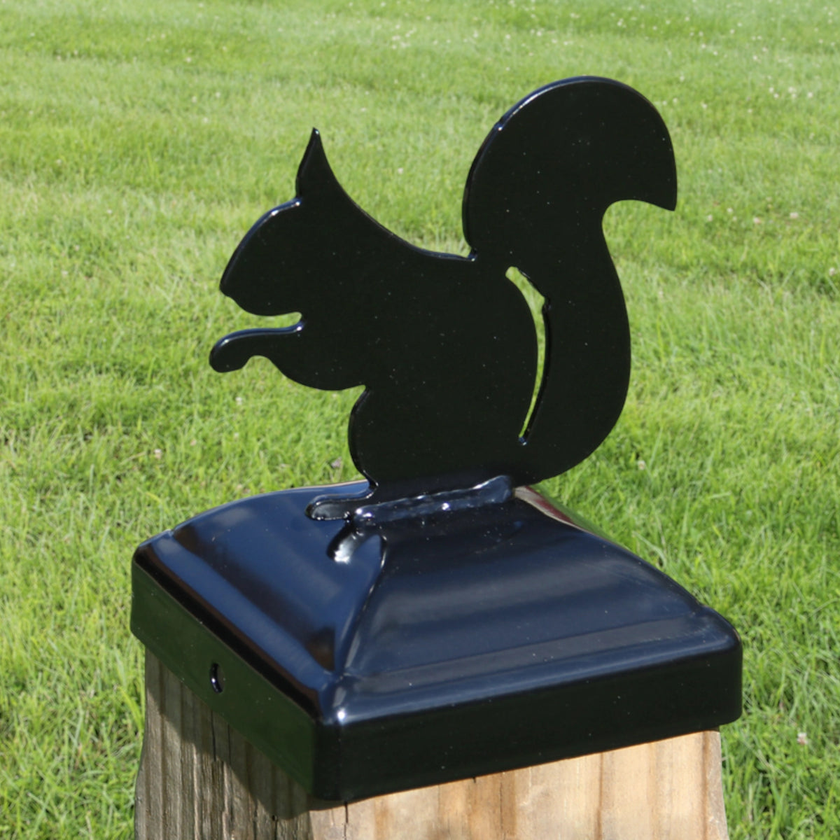 Squirrel Fence Post Cap – Fence Decor - Madison Iron and Wood