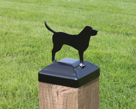 True Size 6x6 Post Cap with Dog or Cat Finial Choice - Madison Iron and Wood