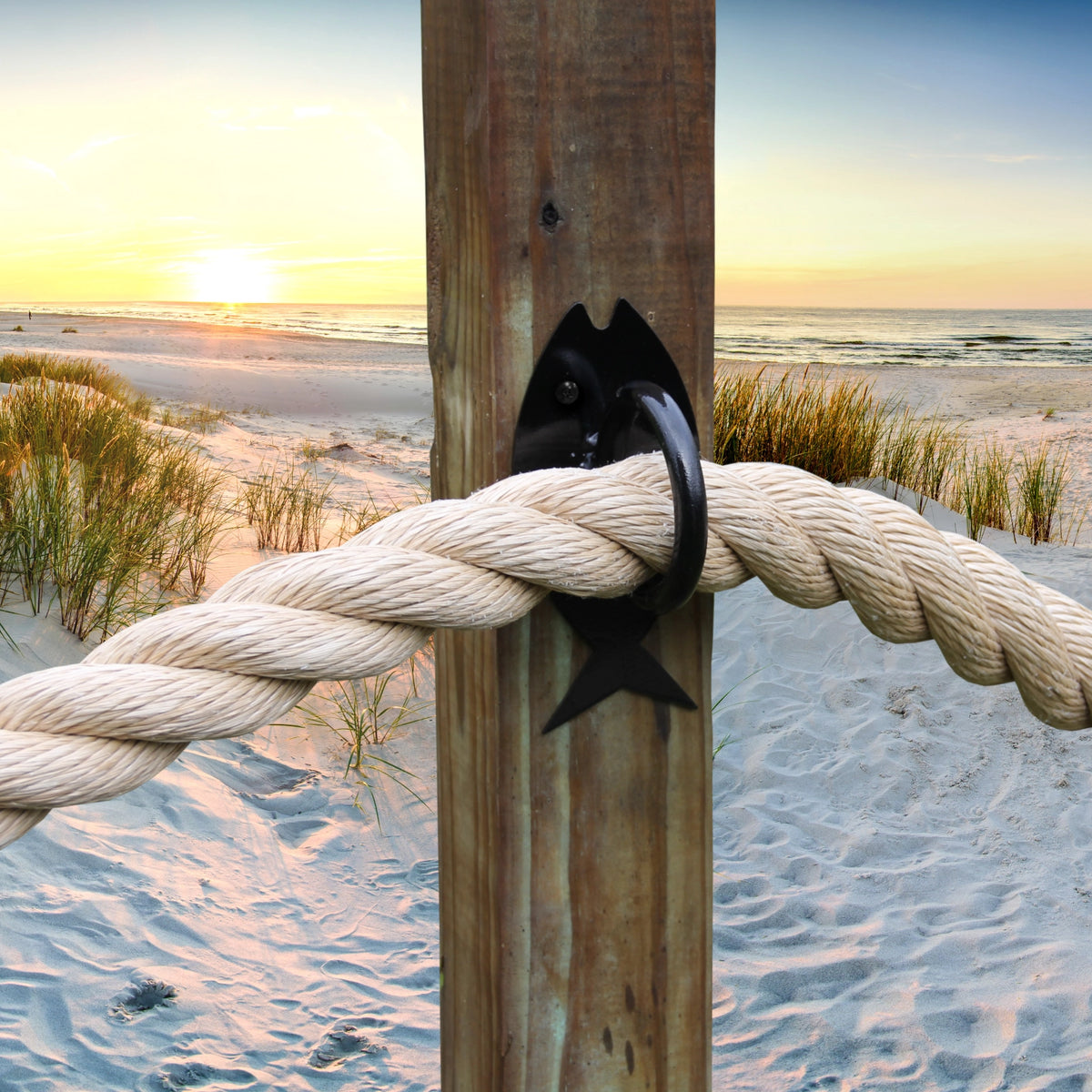 Fish Nautical Rope Ring, Light Strand Holder (3 sizes available