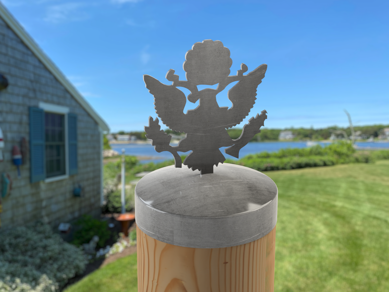 Army Logo, Round Post Cap (4x4 Round Post Size) - Madison Iron and Wood