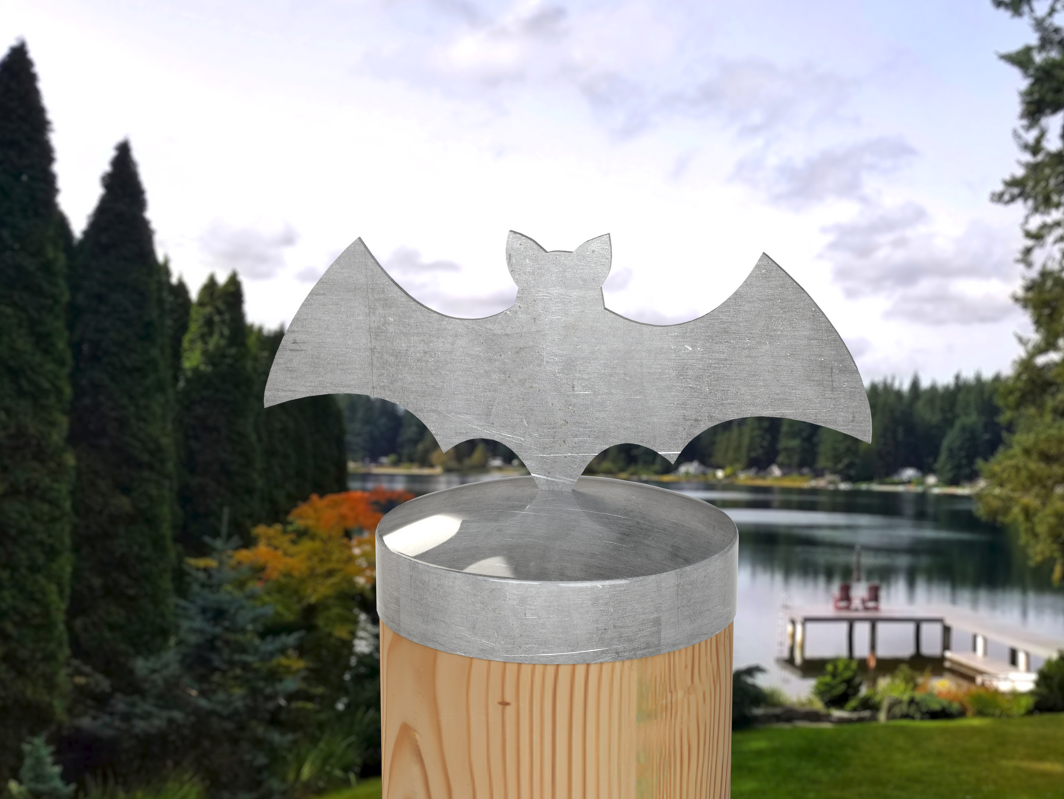 Bat, Round Post Cap (4x4 Round Post Size) - Madison Iron and Wood