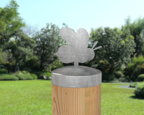 Bee, Round Post Cap (4x4 Round Post Size) - Madison Iron and Wood