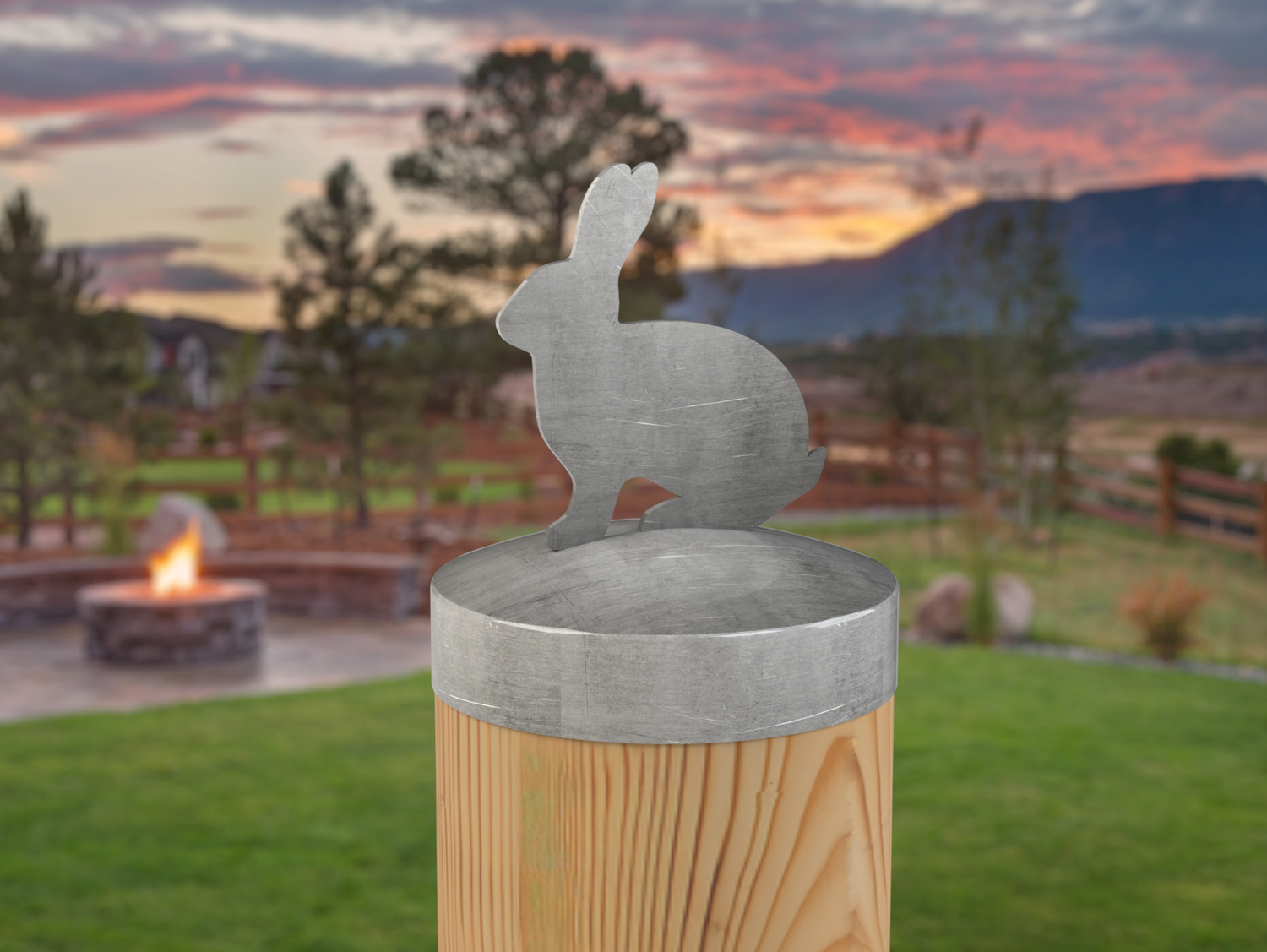 Bunny, Round Post Cap (4x4 Round Post Size) - Madison Iron and Wood