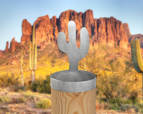 Cactus, Round Post Cap (4x4 Round Post Size) - Madison Iron and Wood