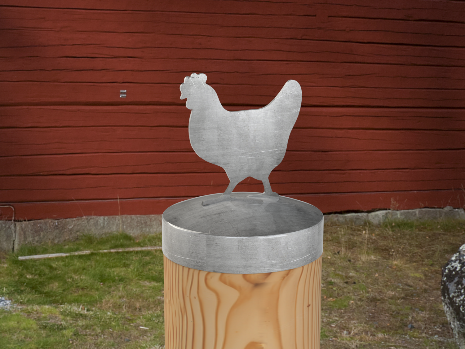 Chicken, Round Post Cap (4x4 Round Post Size) - Madison Iron and Wood