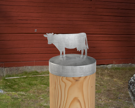 Cow, Round Post Cap (4x4 Round Post Size) - Madison Iron and Wood