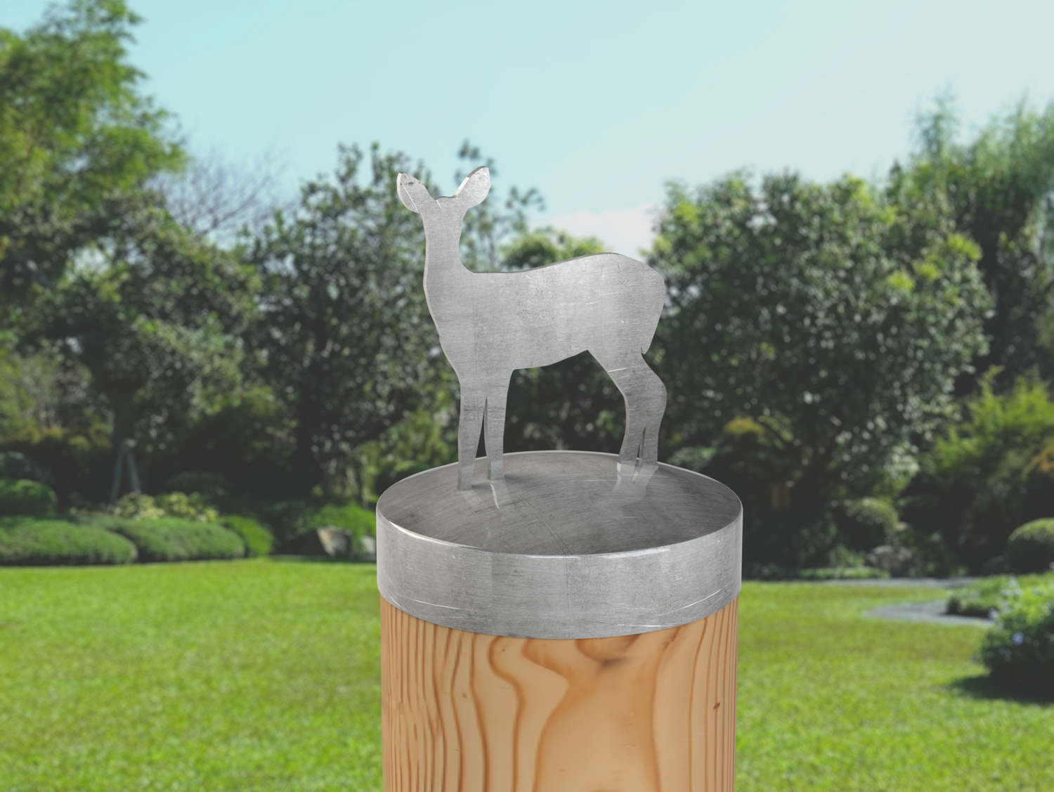 Doe, Round Post Cap (4x4 Round Post Size) - Madison Iron and Wood