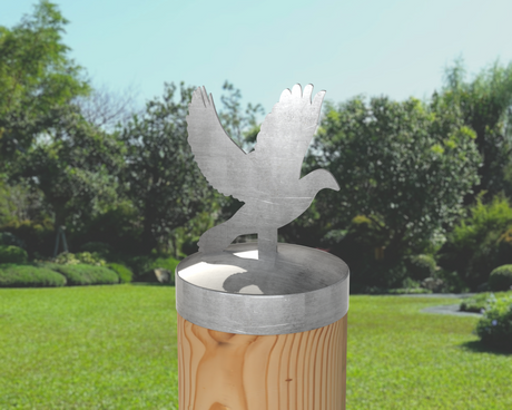 Dove, Round Post Cap (4x4 Round Post Size) - Madison Iron and Wood