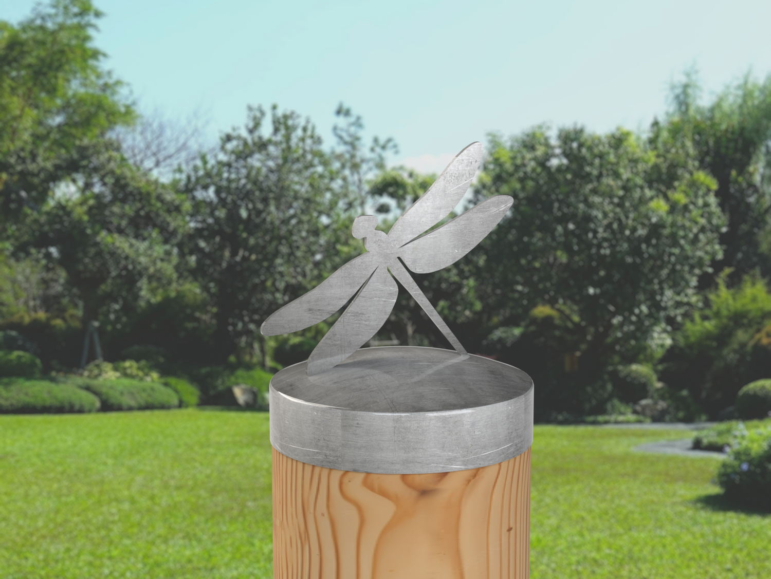 Dragonfly, Round Post Cap (4x4 Round Post Size) - Madison Iron and Wood