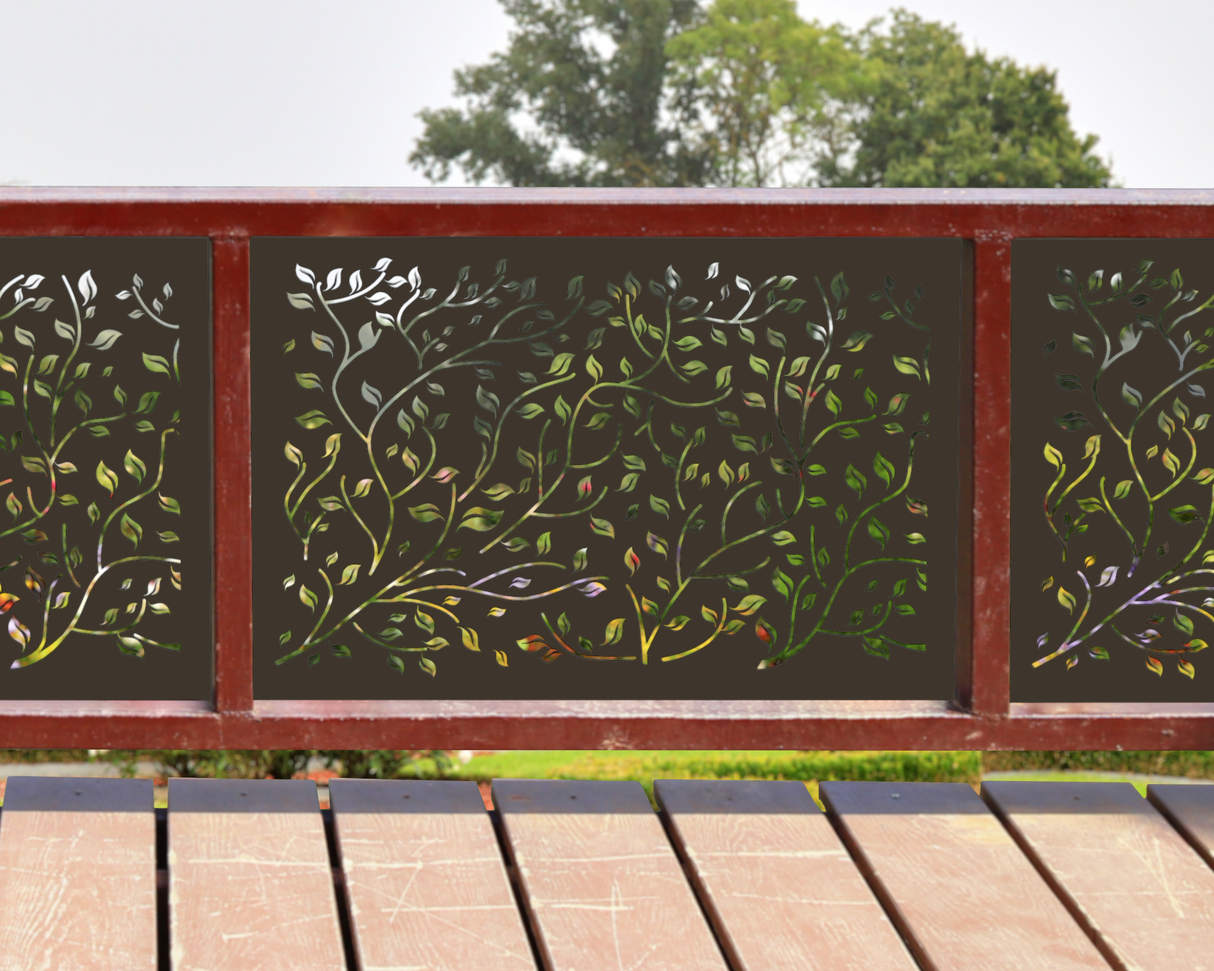 80"x30" - Wind Blown Leaves Fence/Gate Panel Insert