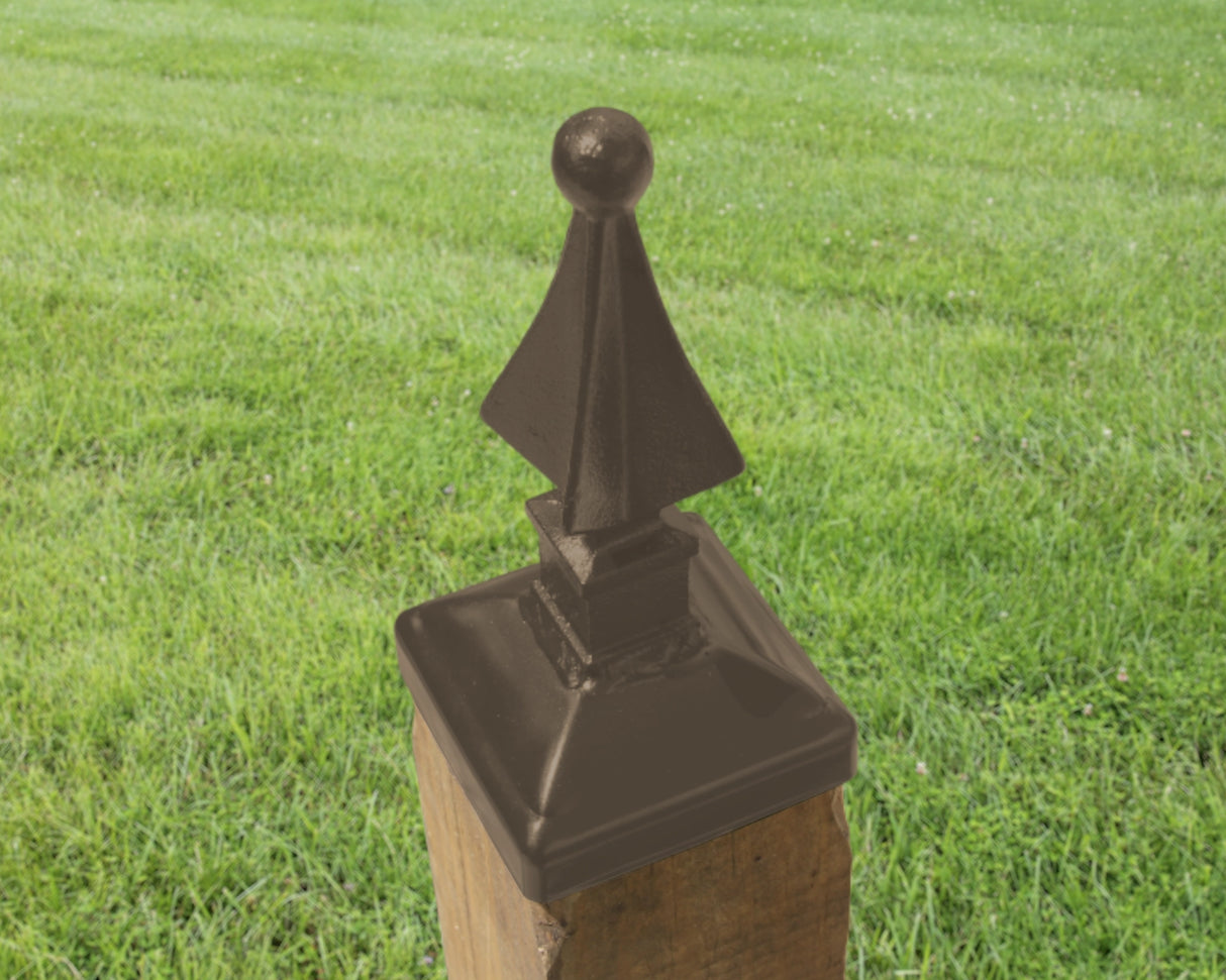 4x4 Quad Spear Post Cap (3.5 x 3.5 Post Size) - Madison Iron and Wood