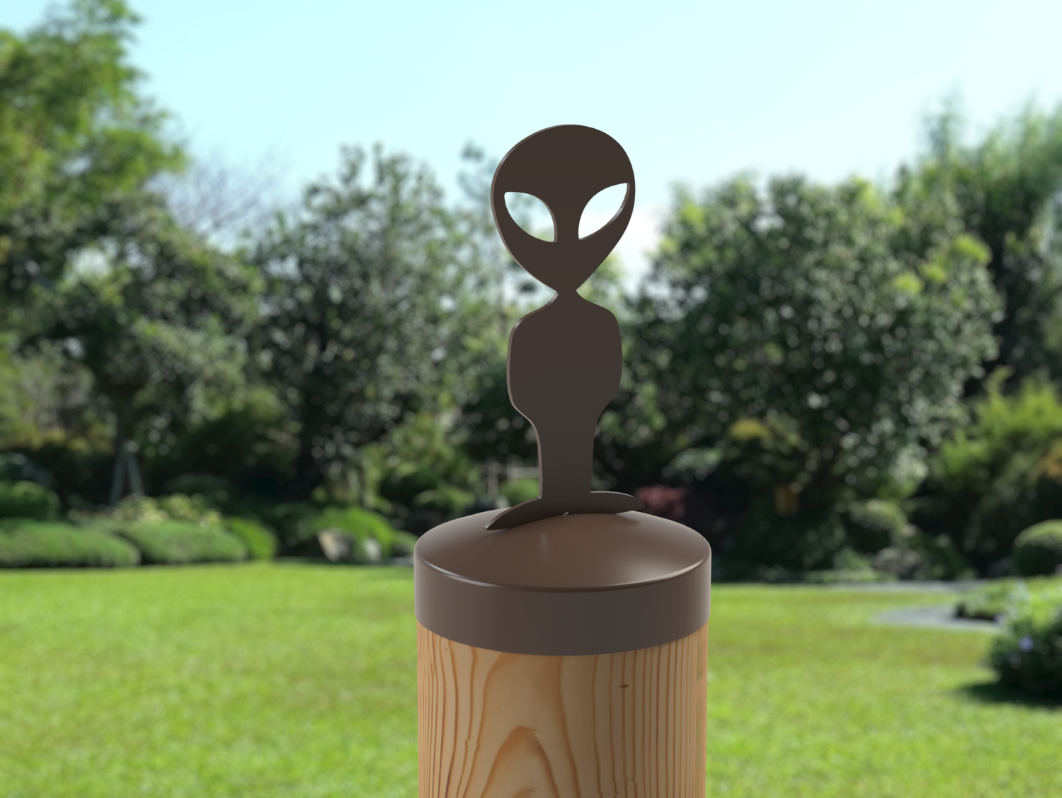 Alien, Round Post Cap (4x4 Round Post Size) - Madison Iron and Wood