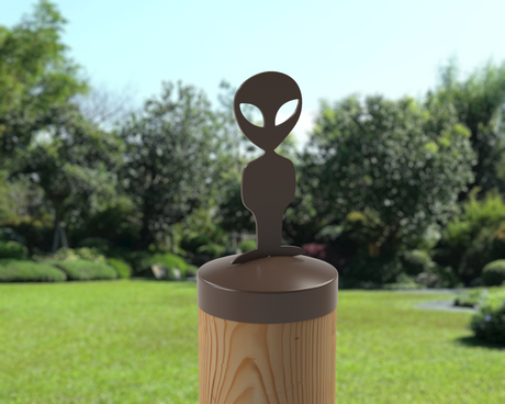 Alien, Round Post Cap (4x4 Round Post Size) - Madison Iron and Wood