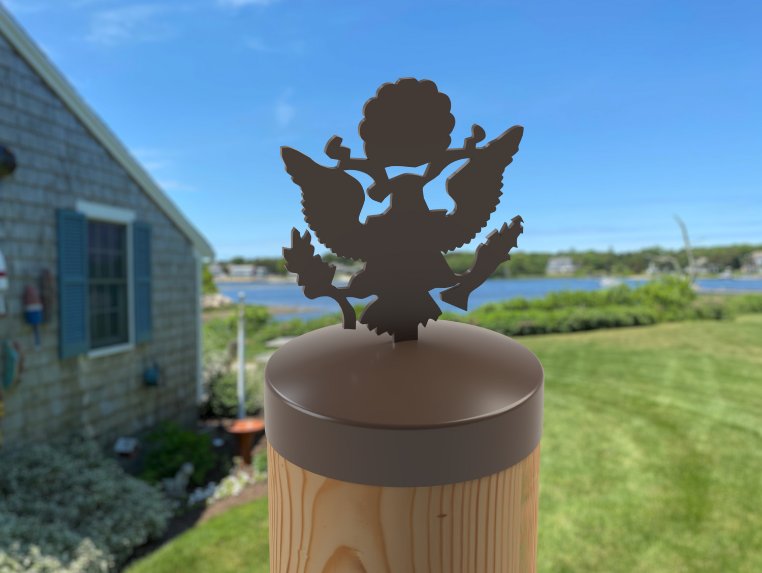 Army Logo, Round Post Cap (4x4 Round Post Size) - Madison Iron and Wood