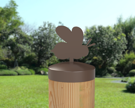 Bee, Round Post Cap (4x4 Round Post Size) - Madison Iron and Wood
