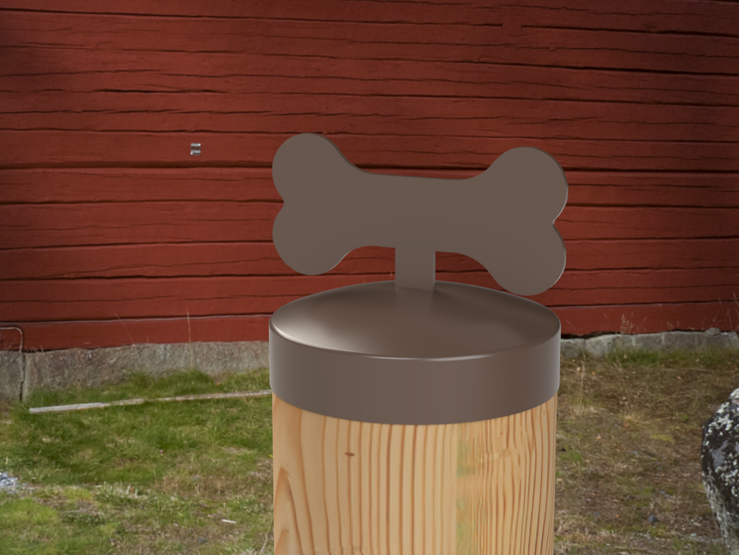 Dog Bone, Round Post Cap (4x4 Round Post Size) - Madison Iron and Wood