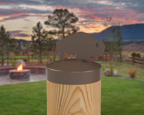 Buffalo, Round Post Cap (4x4 Round Post Size) - Madison Iron and Wood
