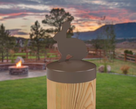 Bunny, Round Post Cap (4x4 Round Post Size) - Madison Iron and Wood