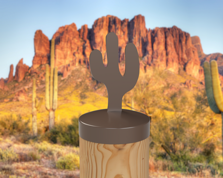 Cactus, Round Post Cap (4x4 Round Post Size) - Madison Iron and Wood