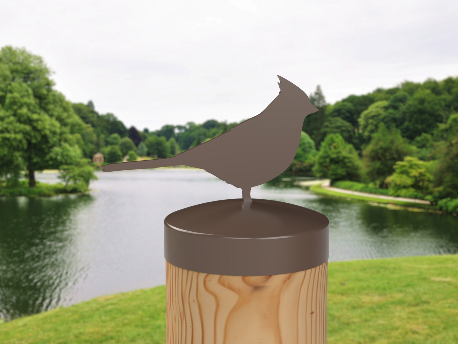 Cardinal, Round Post Cap (4x4 Round Post Size) - Madison Iron and Wood