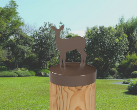 Doe, Round Post Cap (4x4 Round Post Size) - Madison Iron and Wood