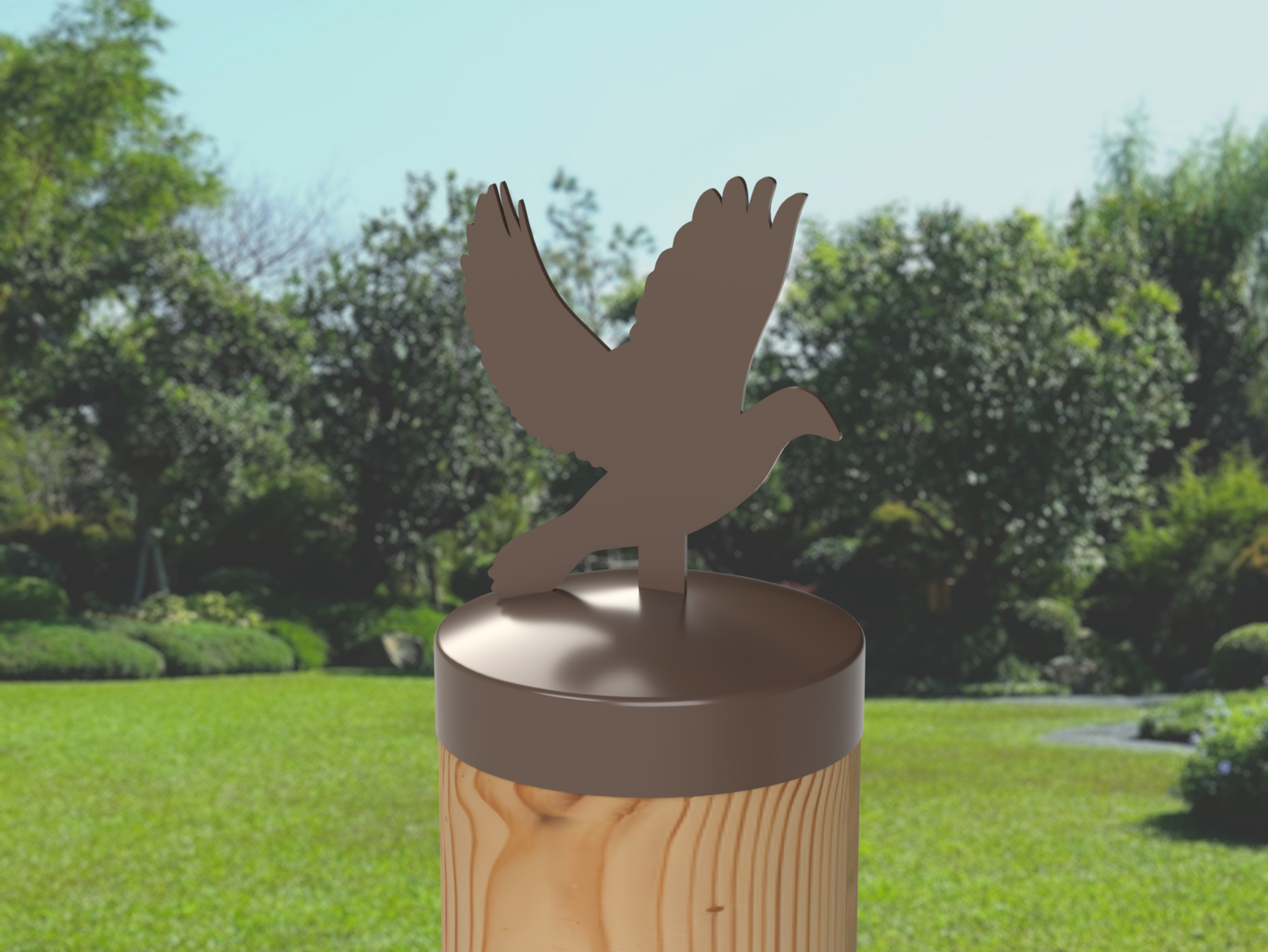 Dove, Round Post Cap (4x4 Round Post Size) - Madison Iron and Wood