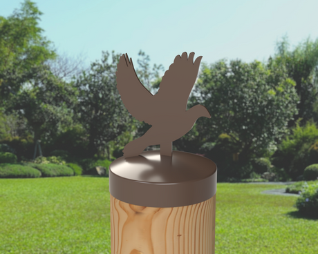 Dove, Round Post Cap (4x4 Round Post Size) - Madison Iron and Wood