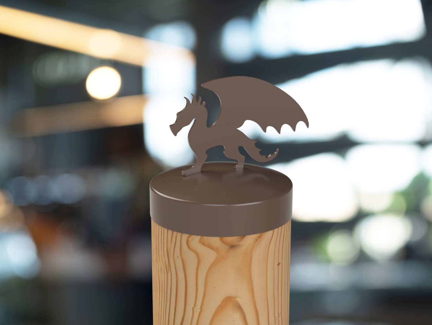 Dragon, Round Post Cap (4x4 Round Post Size) - Madison Iron and Wood