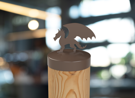 Dragon, Round Post Cap (4x4 Round Post Size) - Madison Iron and Wood