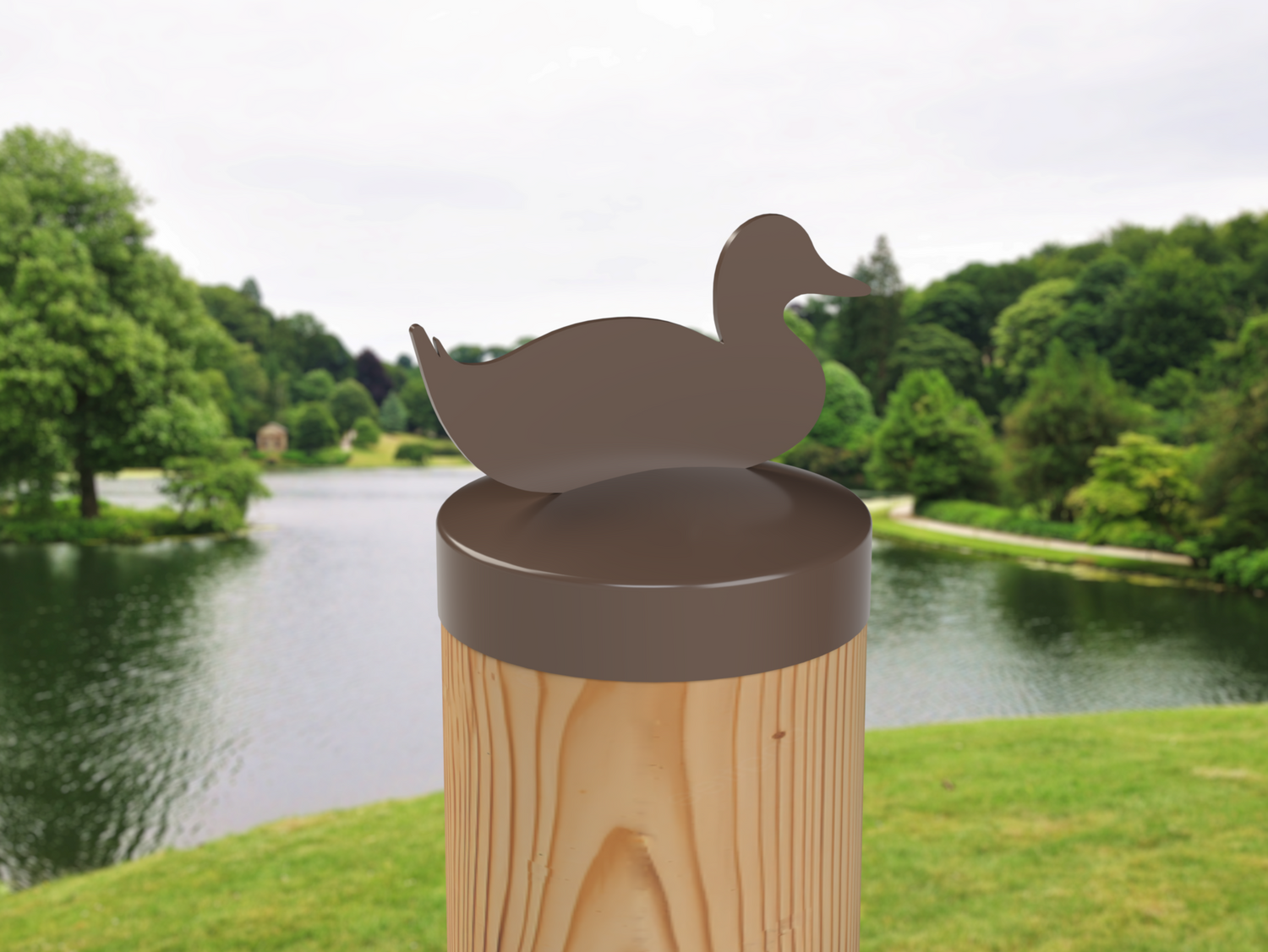 Duck, Round Post Cap (4x4 Round Post Size) - Madison Iron and Wood