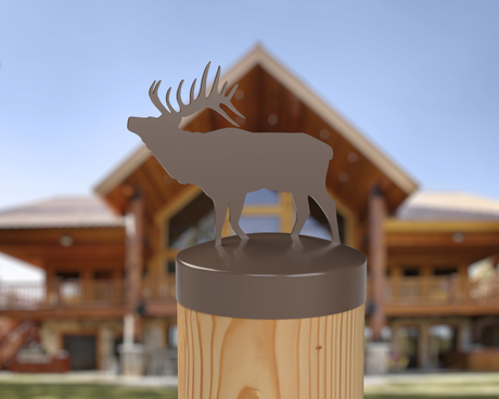 Elk, Round Post Cap (4x4 Round Post Size) - Madison Iron and Wood