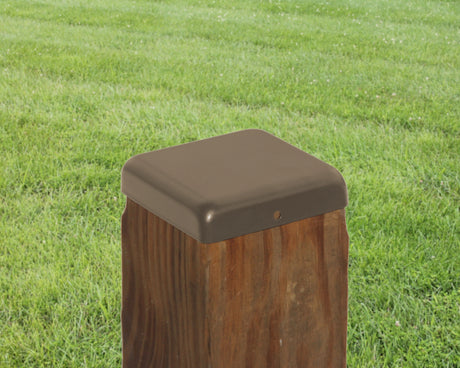 True 4x4 Flat Top Steel Post Cap - Madison Iron and Wood