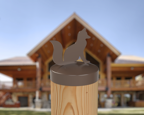 Fox, Round Post Cap (4x4 Round Post Size) - Madison Iron and Wood