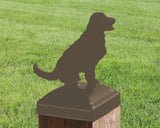 6X6 Golden Retriever Post Cap (5.5 x 5.5 Post Size) - Madison Iron and Wood