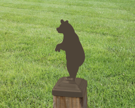 4x4 Bear Standing Post Cap (Fits 3.5 x 3.5 Post Size) - Madison Iron and Wood