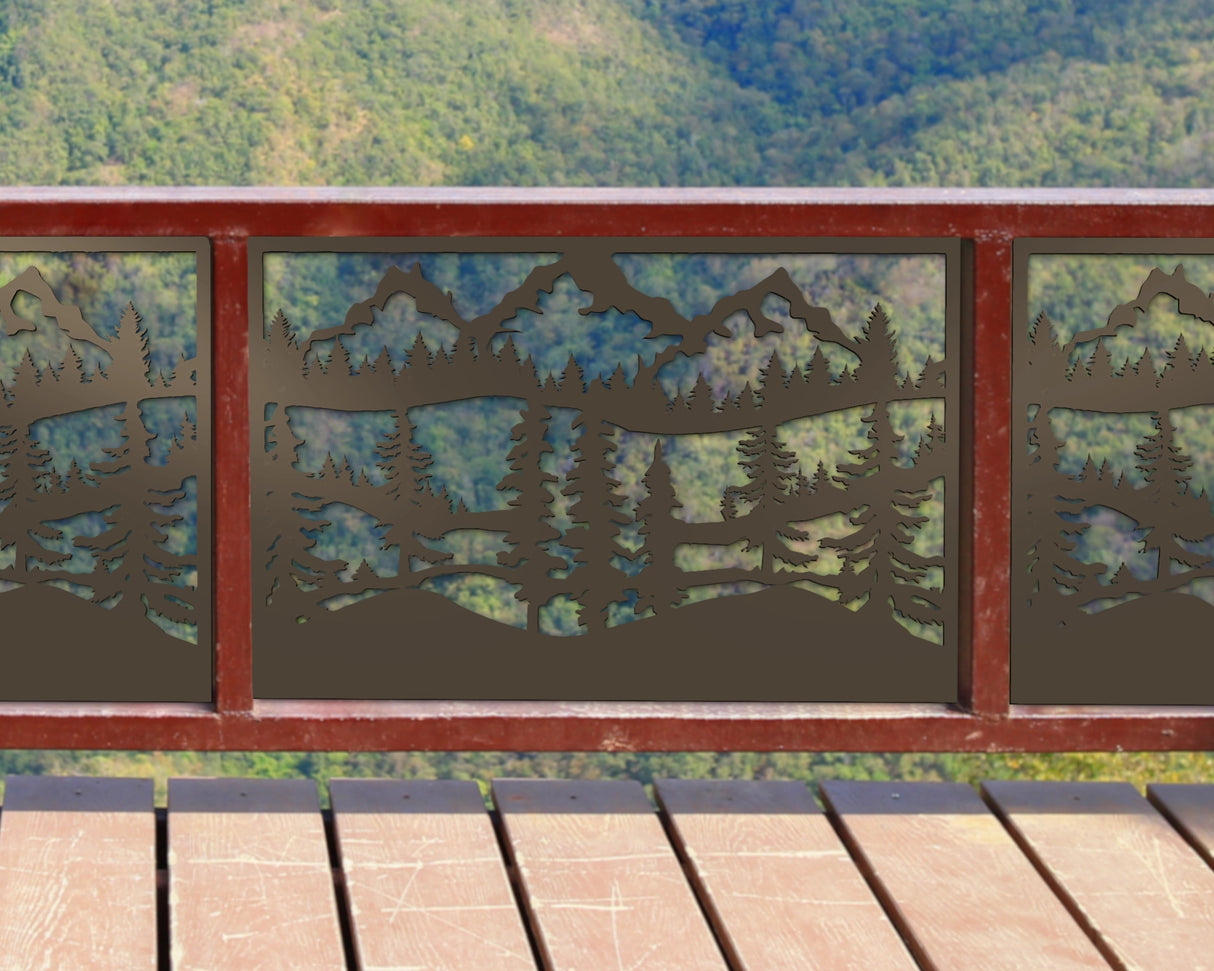 Mountain Landscape Fence/Gate Panel Insert