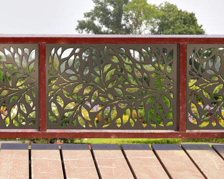 80"x30" - Tree Leaves Fence/Gate Panel Insert - Madison Iron and Wood