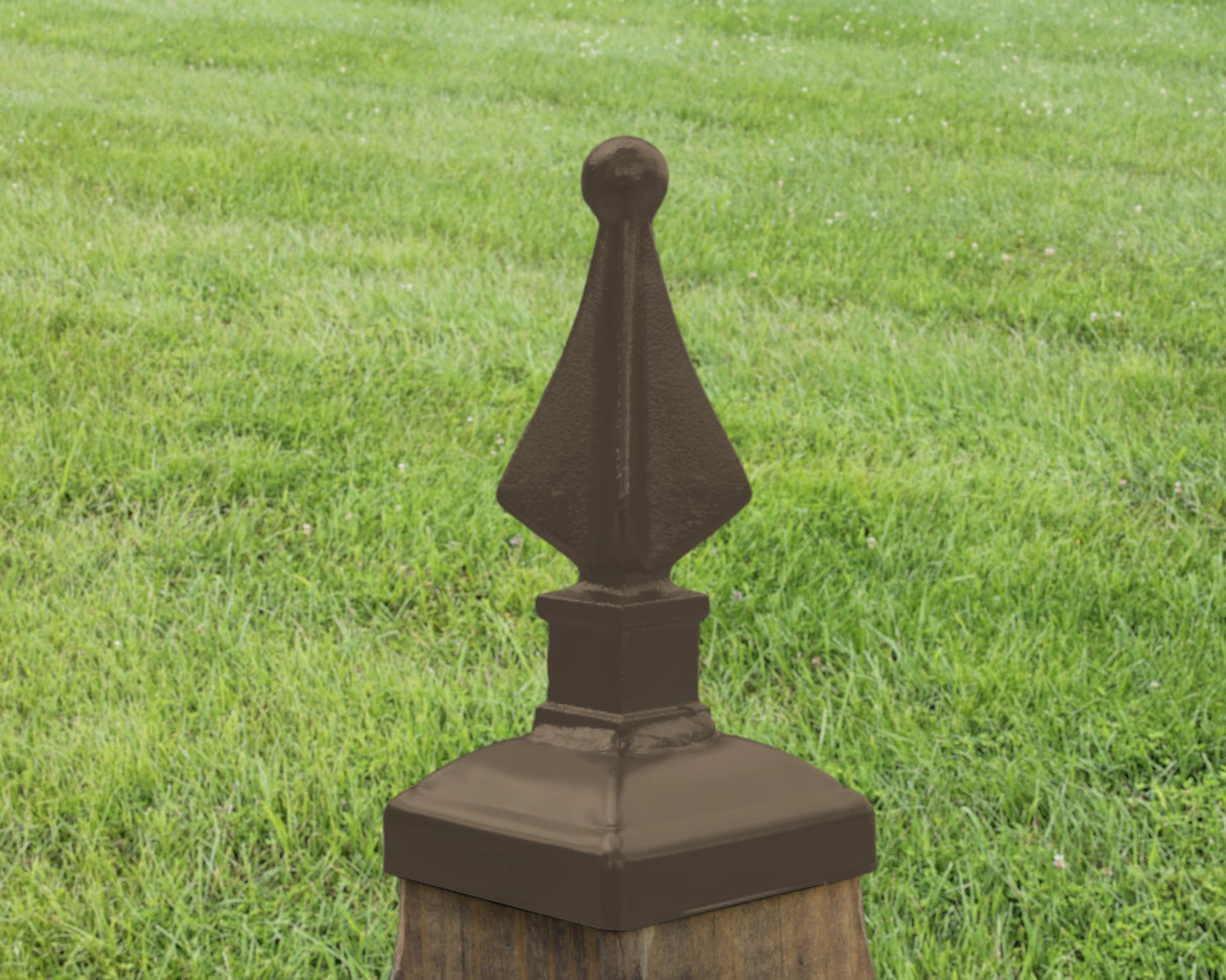 4x4 Quad Spear Post Cap (3.5 x 3.5 Post Size) - Madison Iron and Wood