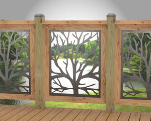 Bare Tree Railing Panel Insert