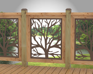 Bare Tree Railing Panel Insert