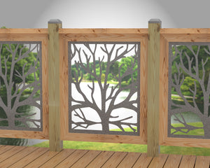 Bare Tree Railing Panel Insert