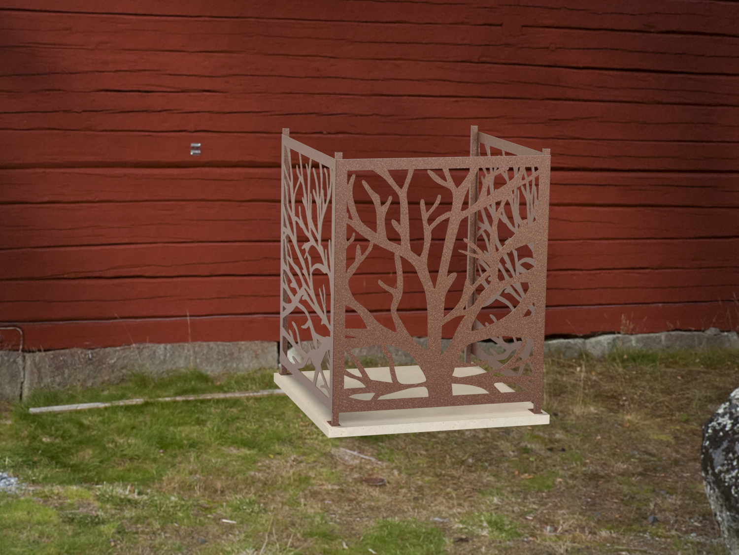 Bare Tree Design AC Unit Cover - Multiple Sizes - Madison Iron and Wood